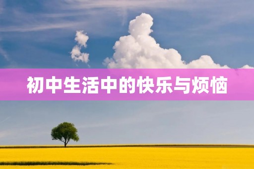 初中生活中的快乐与烦恼