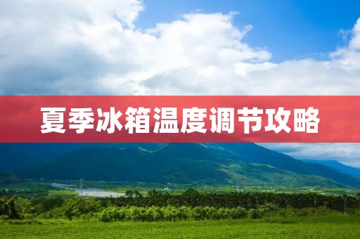 夏季冰箱温度调节攻略:如何保证食品安全又省电? 夏季冰箱温度调节攻略:如何保证食品安全又省电?