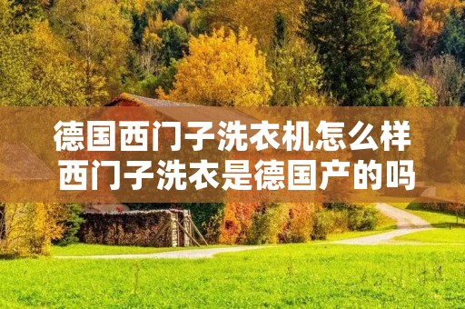 德国西门子洗衣机怎么样 西门子洗衣是德国产的吗 德国西门子洗衣机怎么样 西门子洗衣是德国产的吗