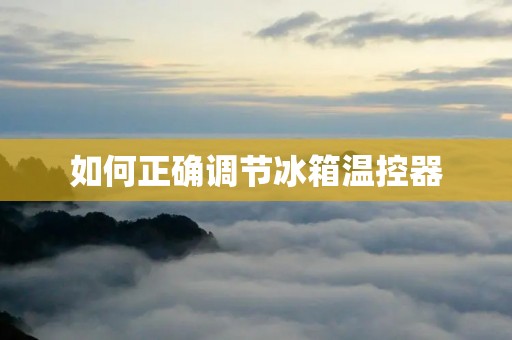 如何正确调节冰箱温控器 如何正确调节冰箱温控器