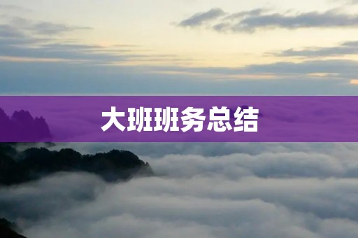 大班班务总结：如何管理好一个大班的学生？