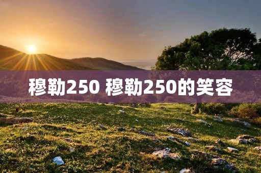 穆勒250 穆勒250的笑容