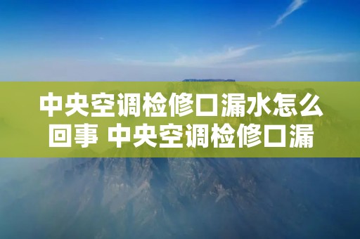 中央空调检修口漏水怎么回事 中央空调检修口漏水怎么回事视频 中央空调检修口漏水怎么回事 中央空调检修口漏水怎么回事视频
