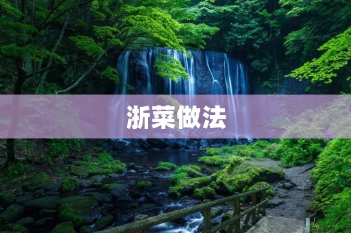 浙菜做法:传统与现代的完美融合 浙菜做法:传统与现代的完美融合