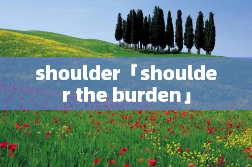 shoulder「shoulder the burden」