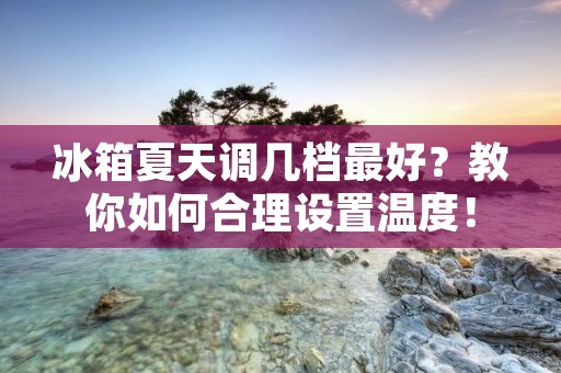 冰箱夏天调几档最好?教你如何合理设置温度! 冰箱夏天调几档最好?教你如何合理设置温度!