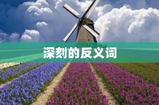 深刻的反义词：浅薄