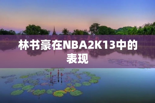 林书豪在NBA2K13中的表现