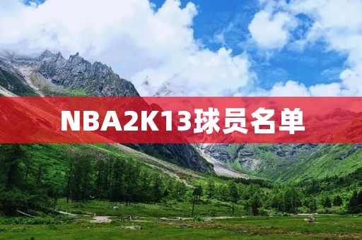 NBA2K13球员名单:让你更深入了解NBA球员 NBA2K13球员名单:让你更深入了解NBA球员