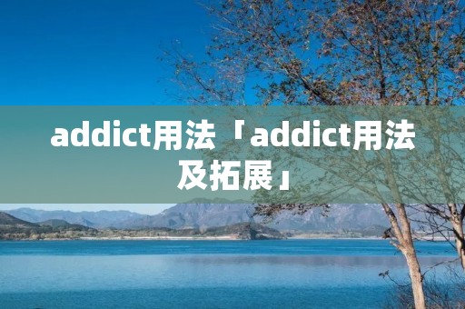 addict用法「addict用法及拓展」