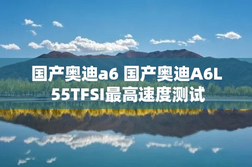 国产奥迪a6 国产奥迪A6L 55TFSI最高速度测试