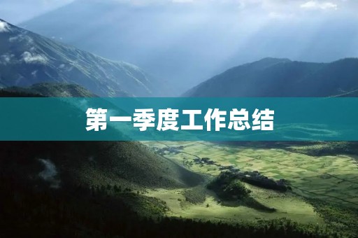 第一季度工作总结：努力拼搏，奋斗前行