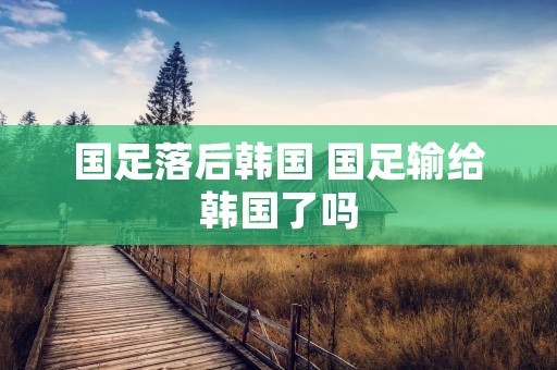 国足落后韩国 国足输给韩国了吗