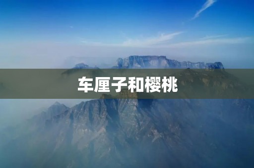 车厘子和樱桃：相似与不同