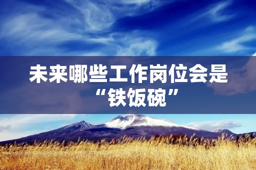 未来哪些工作岗位会是“铁饭碗”