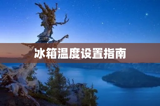 冰箱温度设置指南：了解最佳储存温度