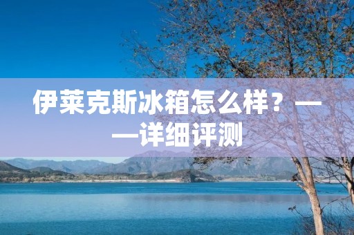 伊莱克斯冰箱怎么样?——详细评测 伊莱克斯冰箱怎么样?——详细评测