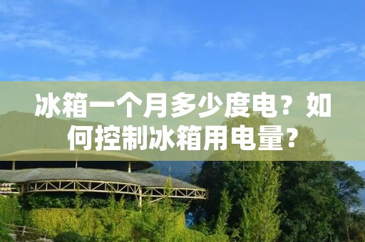 冰箱一个月多少度电?如何控制冰箱用电量? 冰箱一个月多少度电?如何控制冰箱用电量?