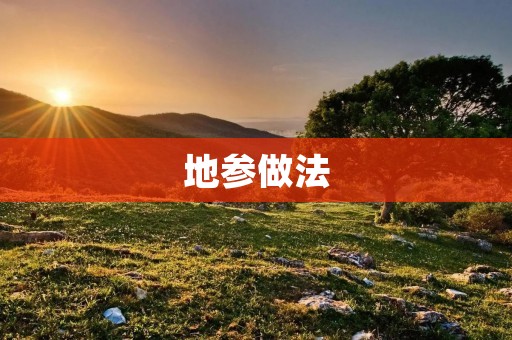 地参做法:一道营养美味的家常菜 地参做法:一道营养美味的家常菜