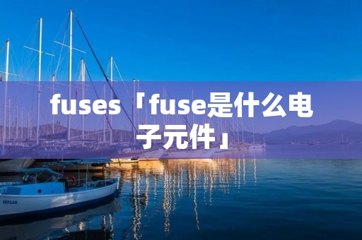 fuses「fuse是什么电子元件」 fuses「fuse是什么电子元件」