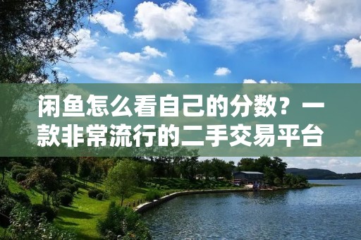 闲鱼怎么看自己的分数?一款非常流行的二手交易平台,它的用户评分是一个非常重要的指标,它可以反映出用户的信誉度和交易能力。那么,作为一个闲鱼用户,如何查看自己的分数呢?下面将为大家详细介绍。 闲鱼怎么看自己的分数?一款非常流行的二手交易平台,它的用户评分是一个非常重要的指标,它可以反映出用户的信誉度和交易能力。那么,作为一个闲鱼用户,如何查看自己的分数呢?下面将为大家详细介绍。