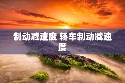 制动减速度 轿车制动减速度 制动减速度 轿车制动减速度