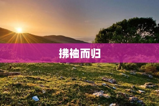 拂袖而归：一个人的离开