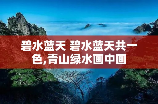 碧水蓝天 碧水蓝天共一色,青山绿水画中画