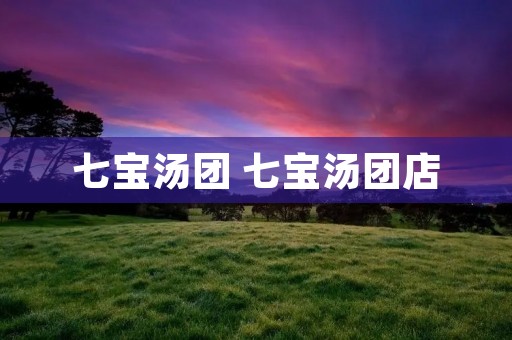 七宝汤团 七宝汤团店