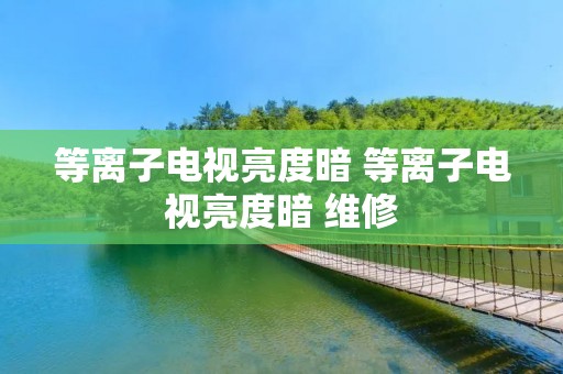 等离子电视亮度暗 等离子电视亮度暗 维修