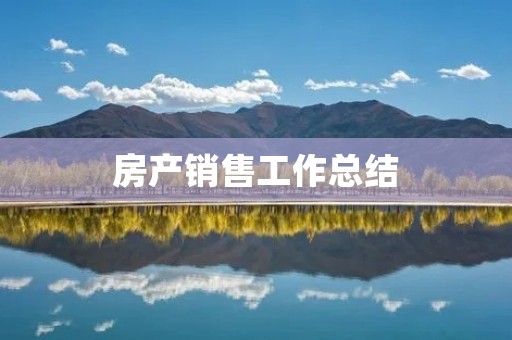 房产销售工作总结