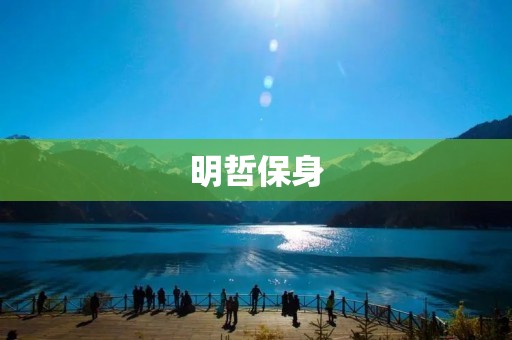 明哲保身：如何在工作中避免风险