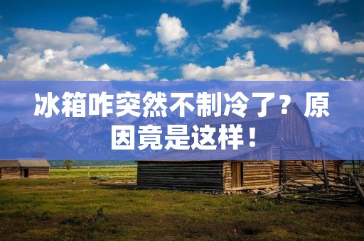 冰箱咋突然不制冷了？原因竟是这样！