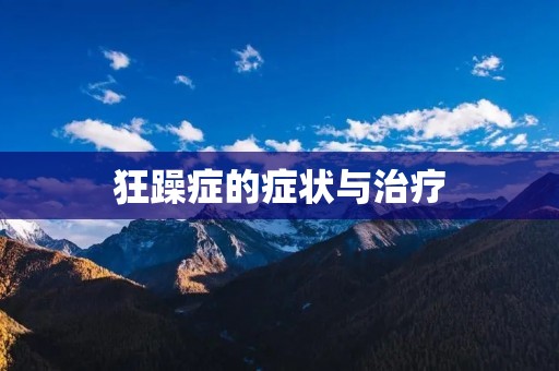 狂躁症的症状与治疗