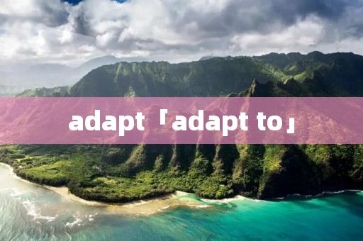 adapt「adapt to」 adapt「adapt to」