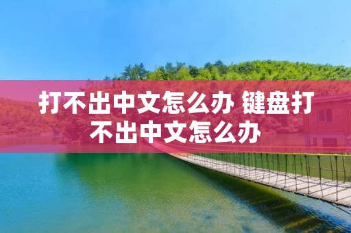 打不出中文怎么办 键盘打不出中文怎么办
