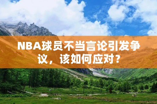 NBA球员不当言论引发争议,该如何应对? NBA球员不当言论引发争议,该如何应对?