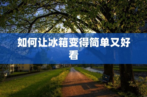 如何让冰箱变得简单又好看