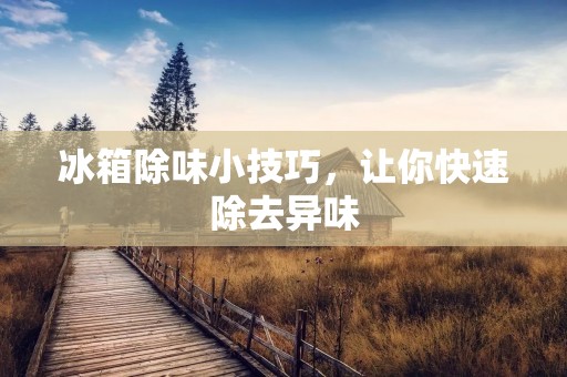 冰箱除味小技巧，让你快速除去异味