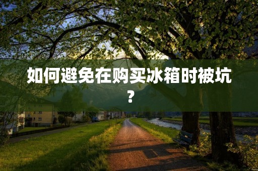 如何避免在购买冰箱时被坑？