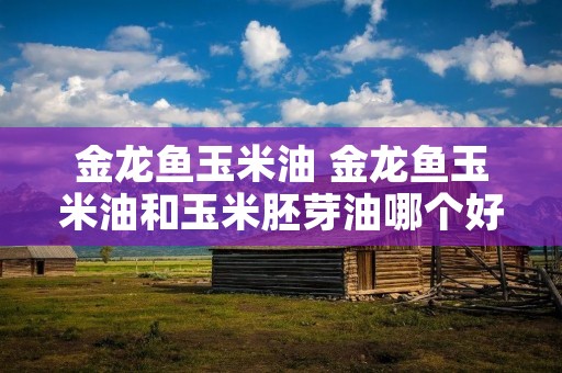 金龙鱼玉米油 金龙鱼玉米油和玉米胚芽油哪个好