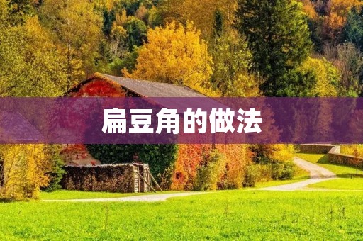 扁豆角的做法:清炒扁豆角