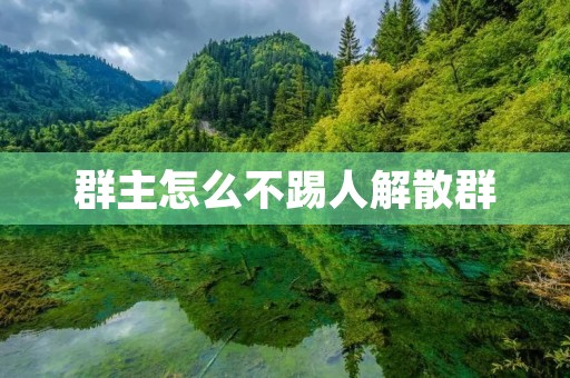 群主怎么不踢人解散群 群主怎么不踢人解散群