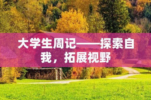 大学生周记——探索自我,拓展视野 大学生周记——探索自我,拓展视野