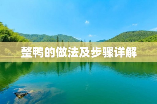 整鸭的做法及步骤详解 整鸭的做法及步骤详解