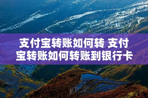 支付宝转账如何转 支付宝转账如何转账到**卡 支付宝转账如何转 支付宝转账如何转账到**卡