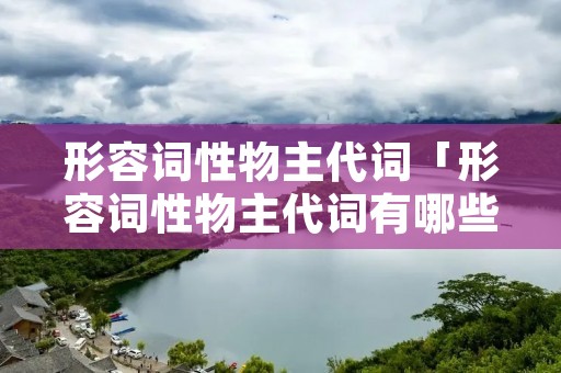 形容词性物主代词「形容词性物主代词有哪些」 形容词性物主代词「形容词性物主代词有哪些」