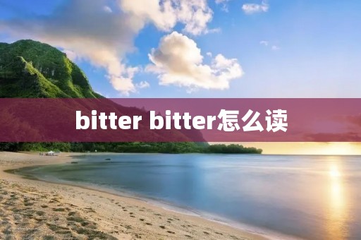 bitter bitter怎么读
