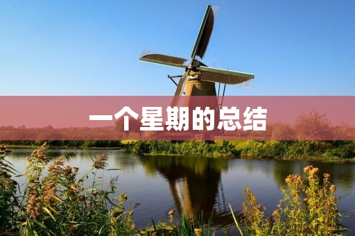 一个星期的总结 一个星期的总结