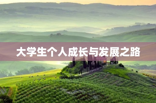 大学生个人成长与发展之路